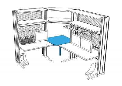 ESD Wall Corner Knurr Vertiv Workstations Elicon Consoles ESD Products